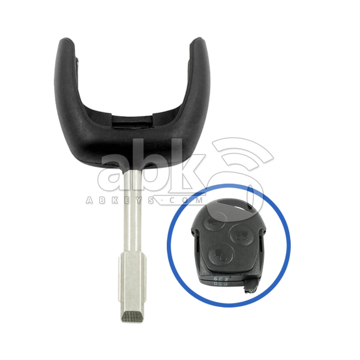 Ford Focus Mondeo 1998+ Key Head Remote Key Blade 5914117 FO21 - ABK-370 - ABKEYS.COM
