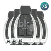 Mercedes Benz Smart Key 5Pcs Offer 3Buttons 433MHz - ABK-3774-OFF5 - ABKEYS.COM