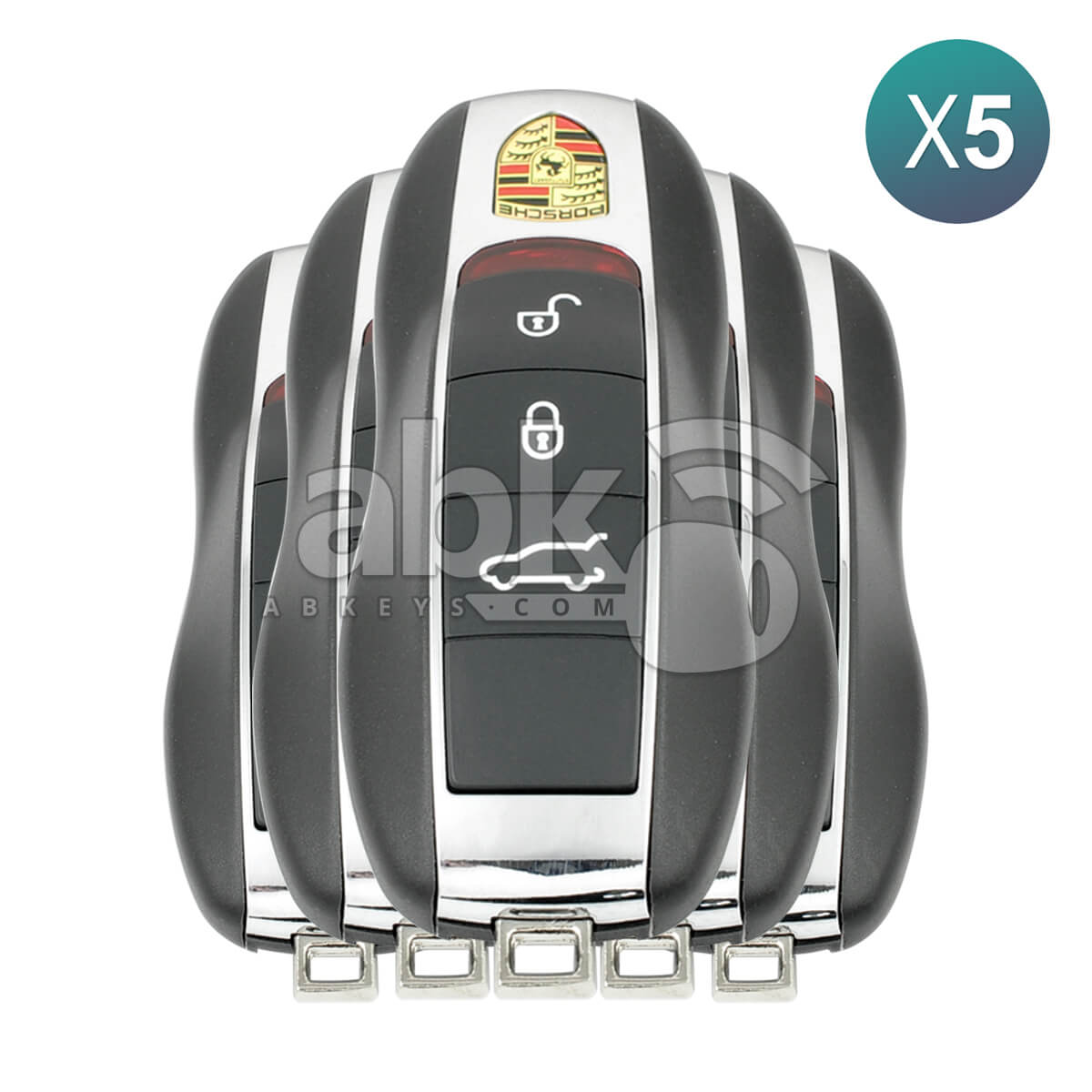Porsche Cayenne Macan Panamera 2011+ Smart Key 5Pcs Bundle 3Buttons 434MHz Keyless Go -
