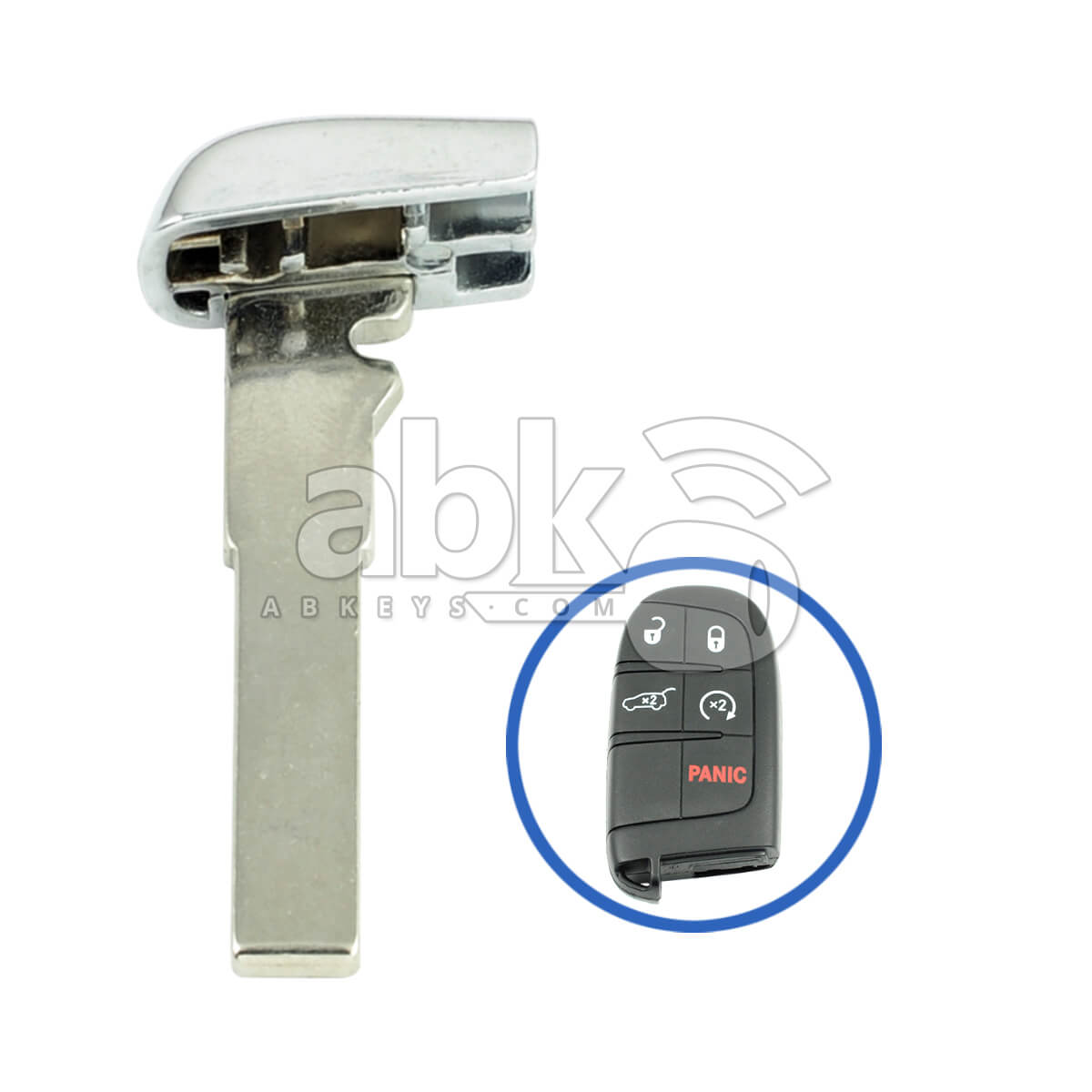 Jeep Renegade Compass Fiat 500L 500X 2015+ Smart Key Blade SIP22   ABK 3964   ABKEYS