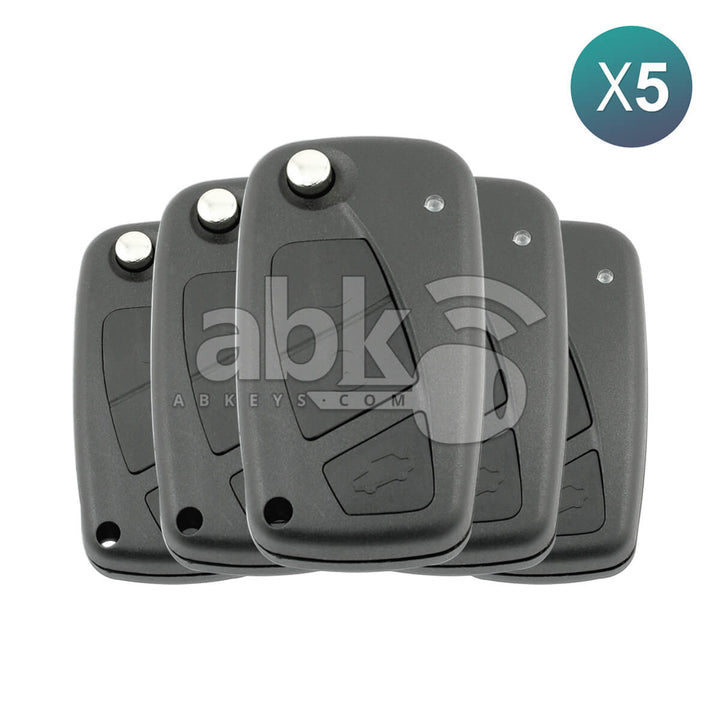 Fiat Linea Bravo Punto Stilo Flip Remote 5Pcs Bundle 3Buttons 71749494 433MHz SIP22 - ABK-4045-OFF5