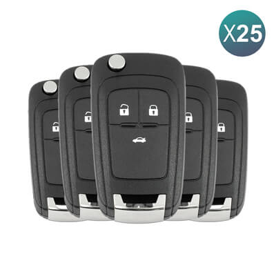 Opel 2009-2018 Coque de Télécommande Pliable, 3Boutons, HU100 25 pièces Lot