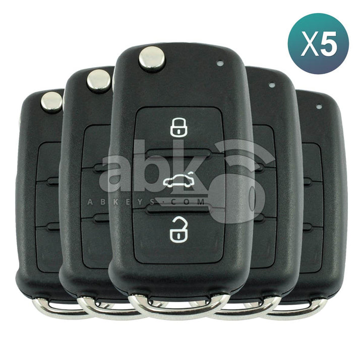 Volkswagen Jetta Tiguan Passat Golf Caddy 2009+ Remote Key 5Pcs Offer 3Buttons 5K0837202AD 433MHz -