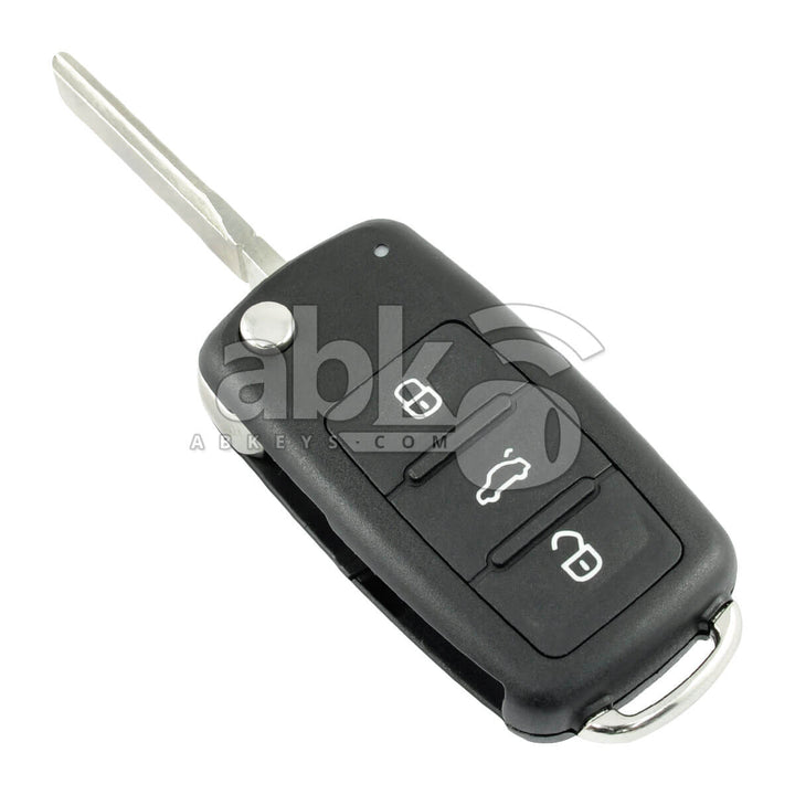 Volkswagen Jetta Tiguan Passat Golf Caddy 2009+ Flip Remote 3Buttons 5K0 837 202 AD 433MHz HU66 -