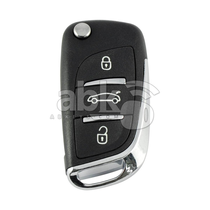 Peugeot 307 Flip Remote 3Buttons 433MHz HU83 - ABK-4116 - ABKEYS.COM