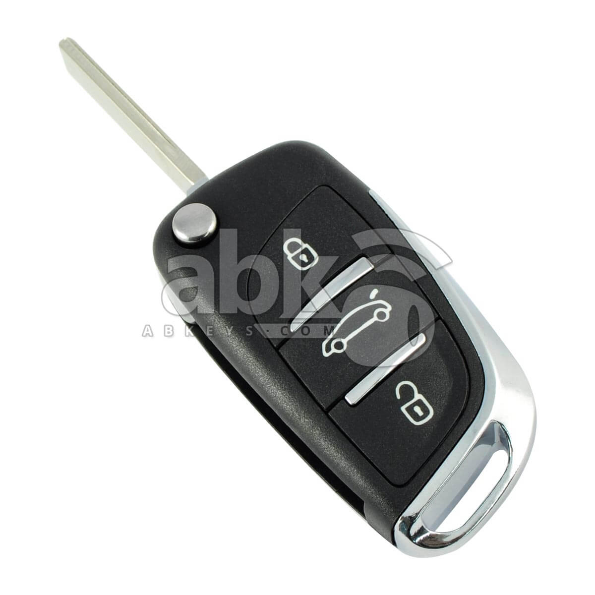 Peugeot 307 Flip Remote 3Buttons 433MHz HU83   ABK 4116   ABKEYS