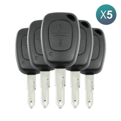 Renu Kangoo Trafic Master 2002+ Remote Key 5Pcs Bundle 2Buttons 8200008231 8200258486 433MHz NE72 -