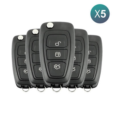 Ford Focus, Mondeo, C-Max 2010+ Télécommande Pliable, 3Boutons 2180803 1743826 434MHz, 5WK49986, HU101 5 pièces Lot