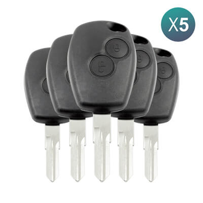 Renault Clio4, Duster, Logan, Master, Twingo 2013+ Tête de Clé Télécommande, 2Boutons 805673071R 433MHz, VAC102 5 pièces Lot