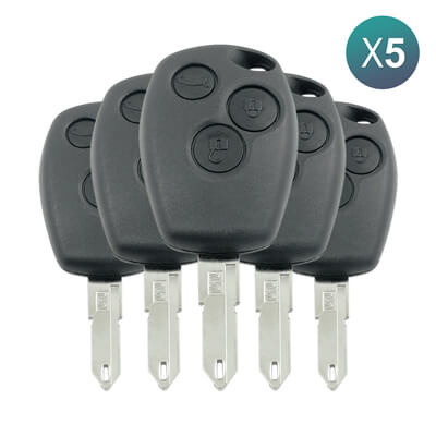 Renault Duster, Logan, Sandero, Trafic 2005+ Tête de Clé Télécommande, 3Boutons, 433MHz, NE72 5 pièces Lot