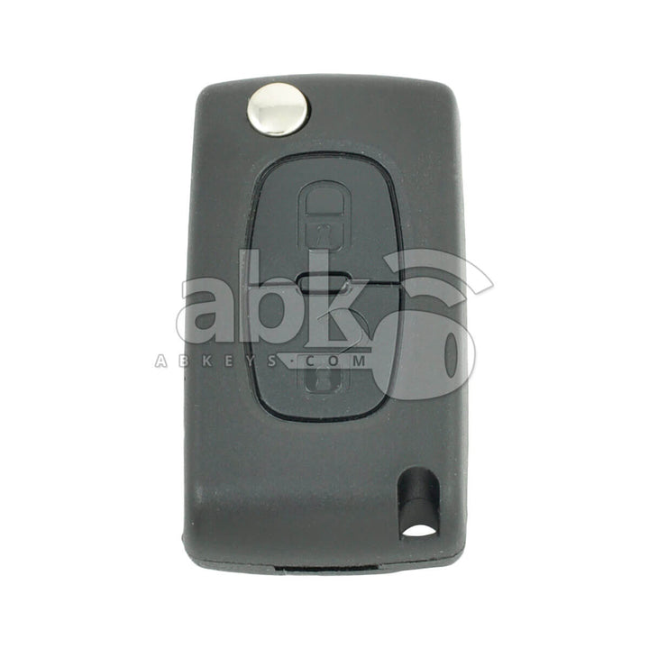 Peugeot Citroen Flip Remote 2Buttons 433MHz FSK & ASK Adjustable By Zed-Full - ABK-4188-2B -