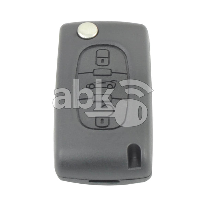 Peugeot Citroen Flip Remote 3Buttons 433MHz FSK & ASK Adjustable By Zed-Full - ABK-4188 - ABKEYS.COM