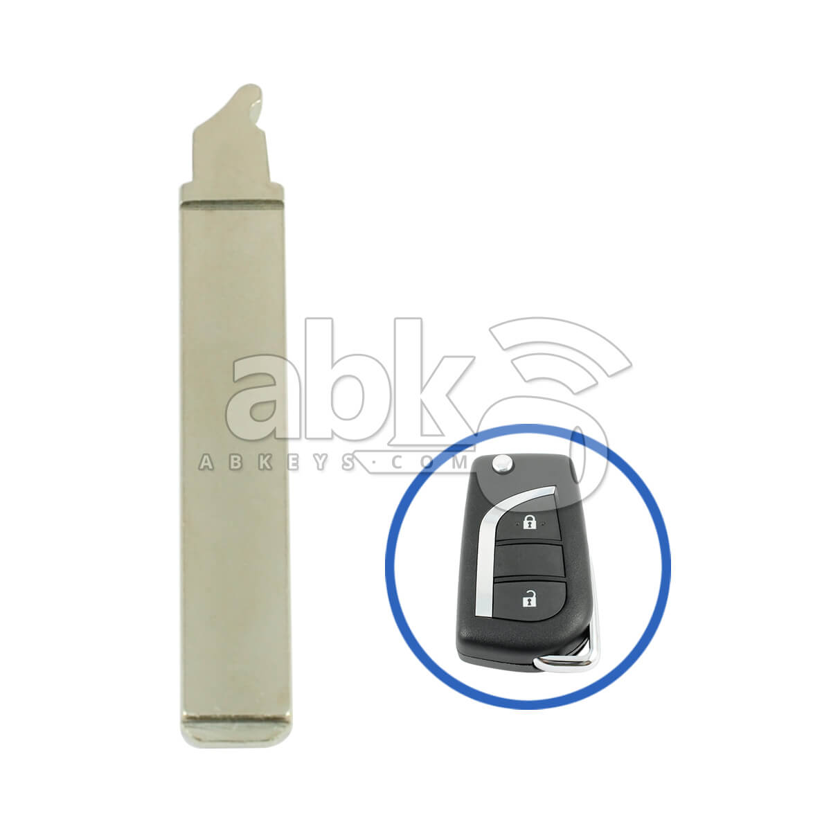 Toyota 2013+ Flip Remote Key Blade VA2 - ABK-4222 - ABKEYS.COM