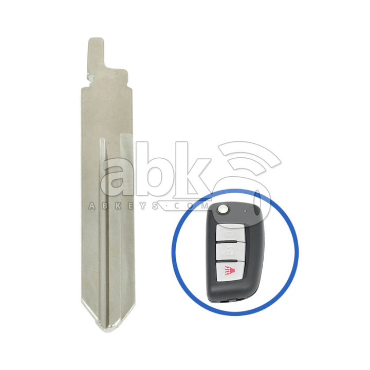 Nissan Renault 2014+ Flip Remote Key Blade NSN14 - ABK-4225 - ABKEYS.COM