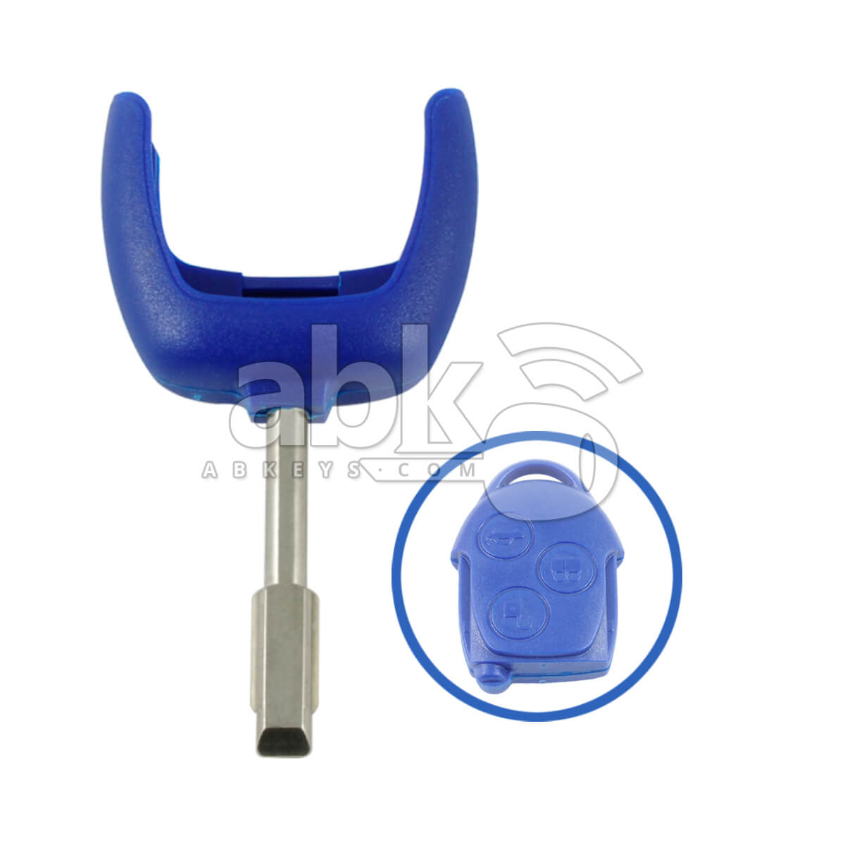 Ford Transit Key Head Remote Key Blade FO21 Blue   ABK 4245   ABKEYS