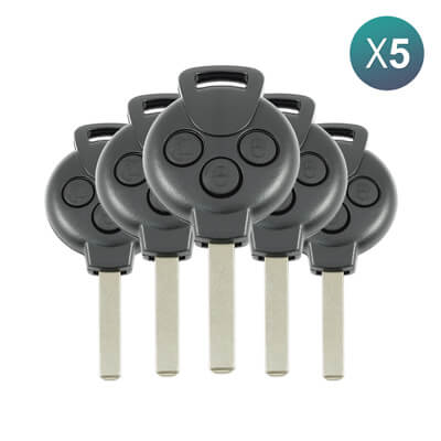 Smart ForTwo ForFour 2008+ Remote Key 5Pcs Offer 3Buttons 433MHz VA2 A4518203497 A 451 820 34 97 -