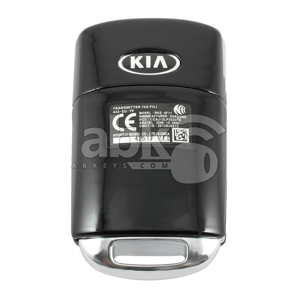 Genuine Kia Cadenza 2013+ Flip Remote 3Buttons RKE-4F11 433MHz 95430-3R300 - ABK-4282 - ABKEYS.COM