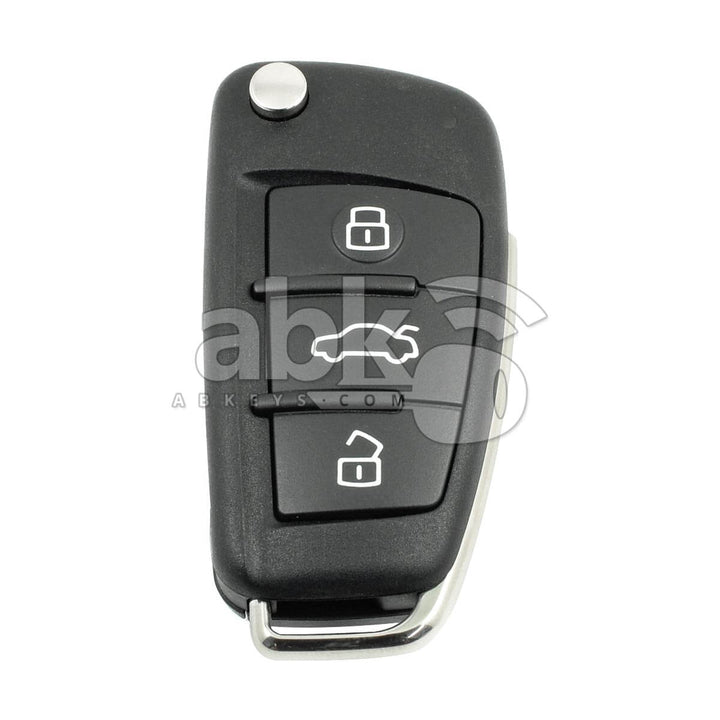 Audi Q7 A6 S6 2006+ Flip Remote 3Buttons 433MHz HU66 - ABK-4293 - ABKEYS.COM