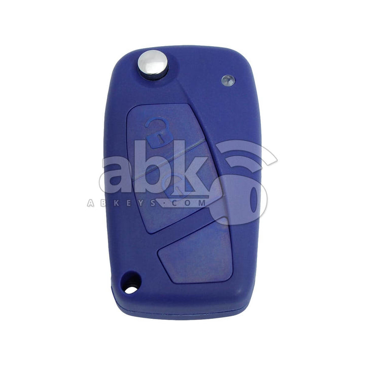 Fiat 2002+ Flip Remote Cover 2Buttons With Battery Cover SIP22 Blue - ABK-4373 - ABKEYS.COM