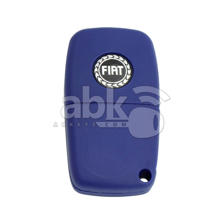 Fiat 2002+ Flip Remote Cover 2Buttons With Battery Cover SIP22 Blue - ABK-4373 - ABKEYS.COM