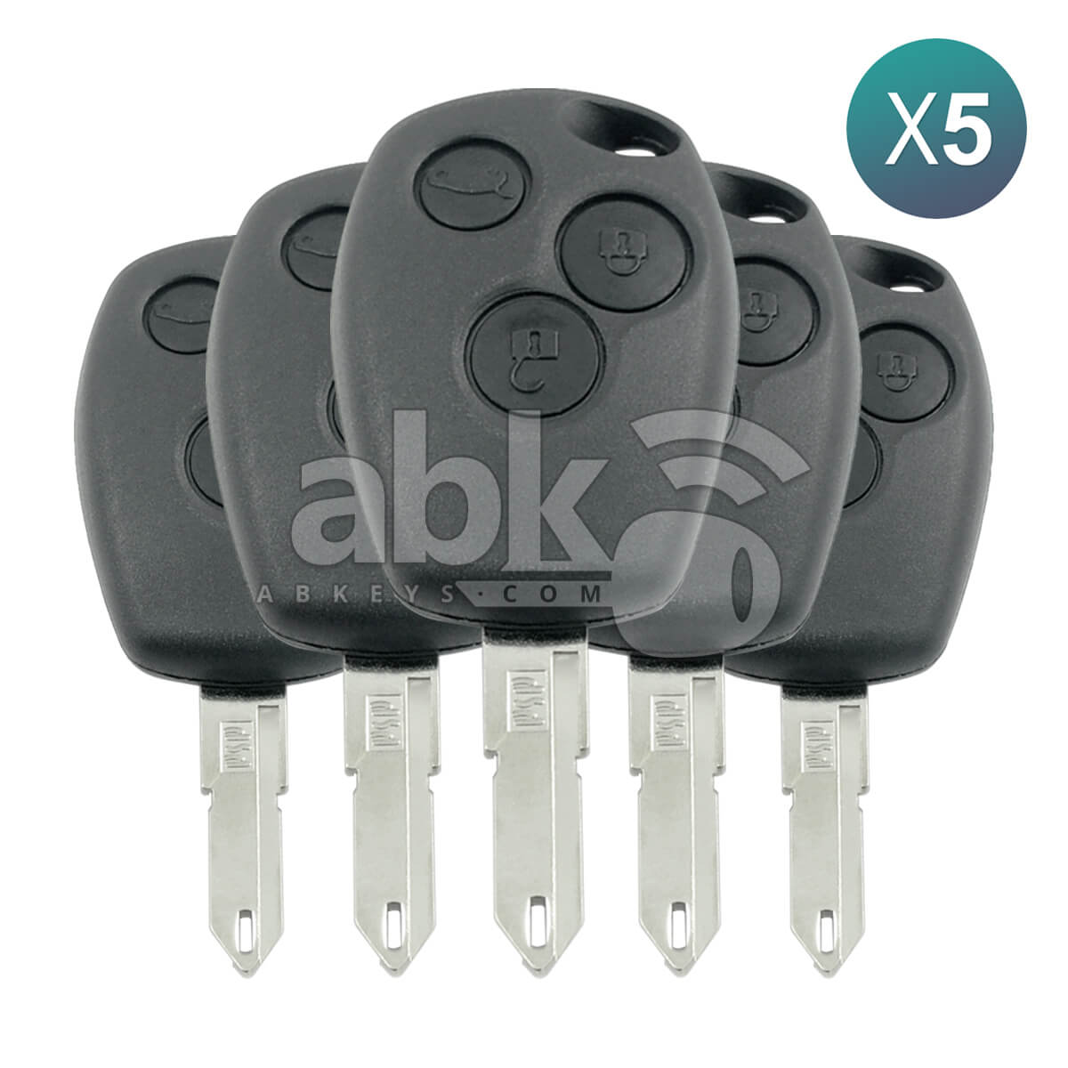 Renu Clio3 Kangoo Master Twingo Dacia 2006+ Remote Key 5Pcs Offer 3Buttons 7701209236 433MHz E154554