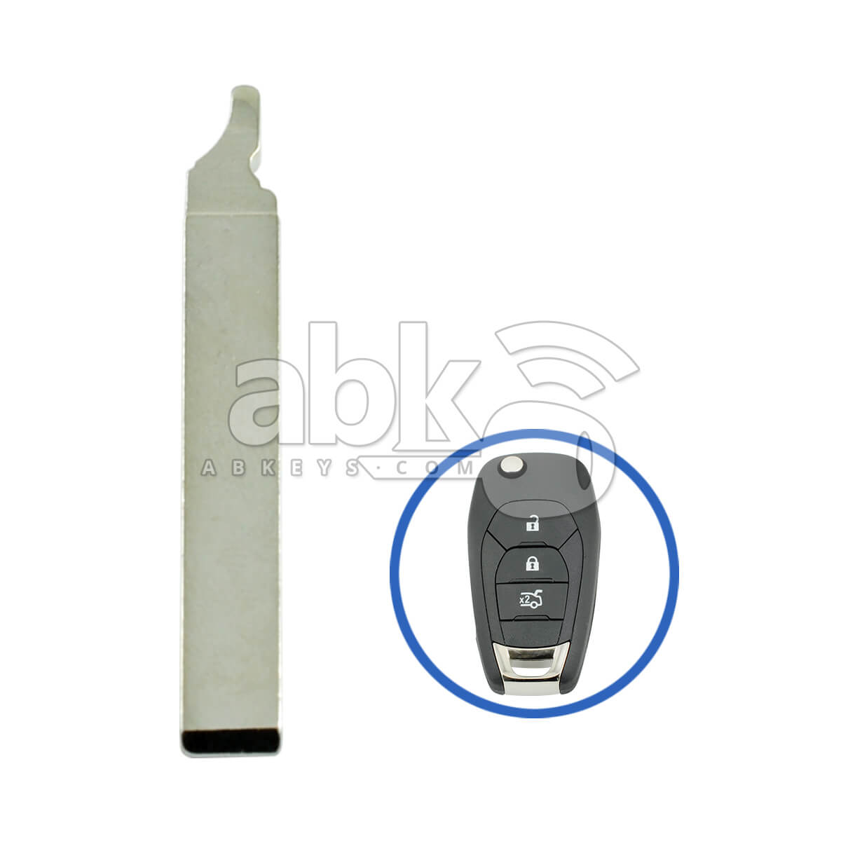 Chevrolet Gmc 2014+ Flip Remote Key Blade HU100   ABK 4472   ABKEYS
