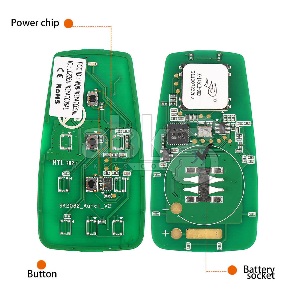 Autel Independent Universal Smart Key 3Buttons IKEYAT003AL   ABK 4478 IKEYAT003AL   ABKEYS