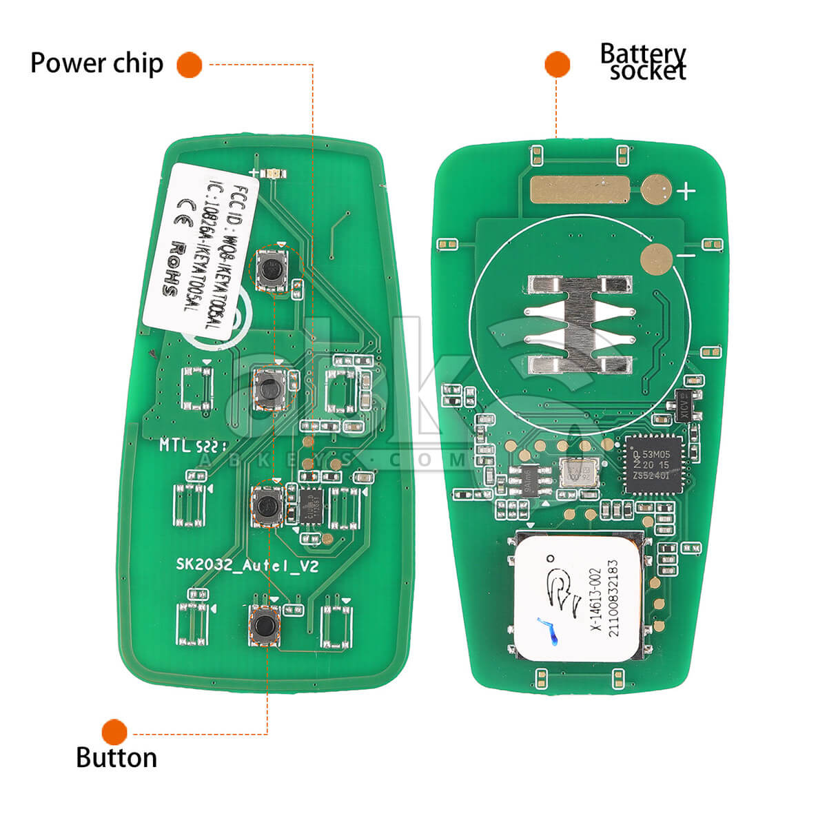 Autel Independent Universal Smart Key 4Buttons IKEYAT004BL   ABK 4478 IKEYAT004BL   ABKEYS