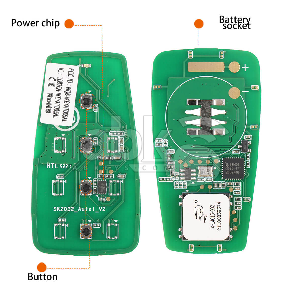 Autel Independent Universal Smart Key 4Buttons IKEYAT004EL   ABK 4478 IKEYAT004EL   ABKEYS