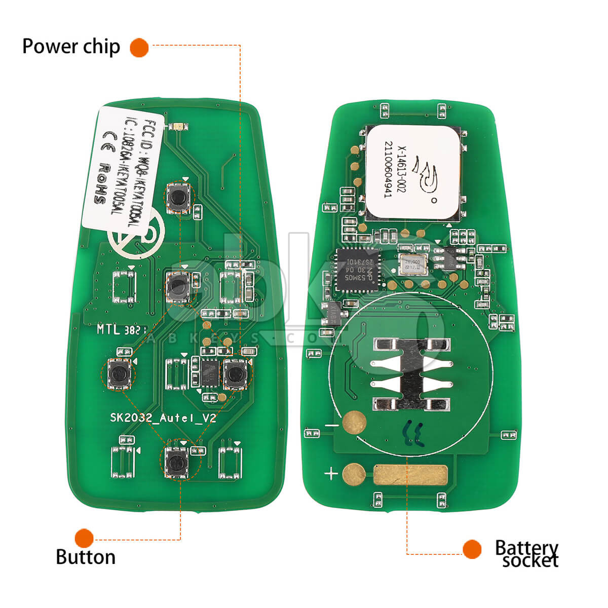 Autel Independent Universal Smart Key 5Buttons IKEYAT005BL   ABK 4478 IKEYAT005BL   ABKEYS