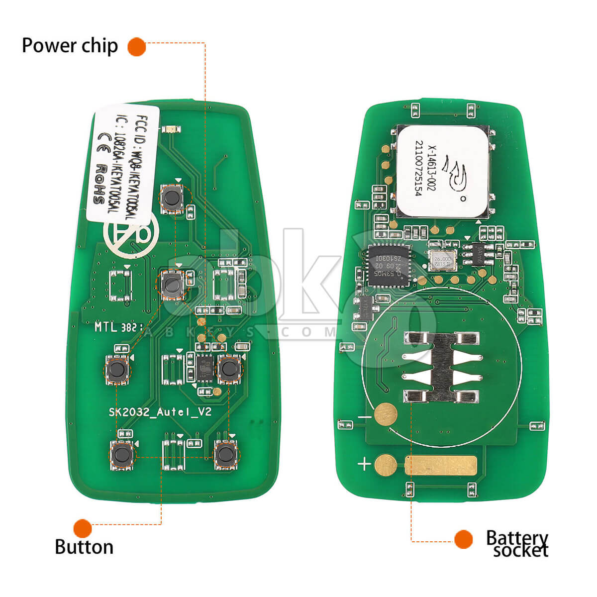Autel Independent Universal Smart Key 6Buttons IKEYAT006BL   ABK 4478 IKEYAT006BL   ABKEYS