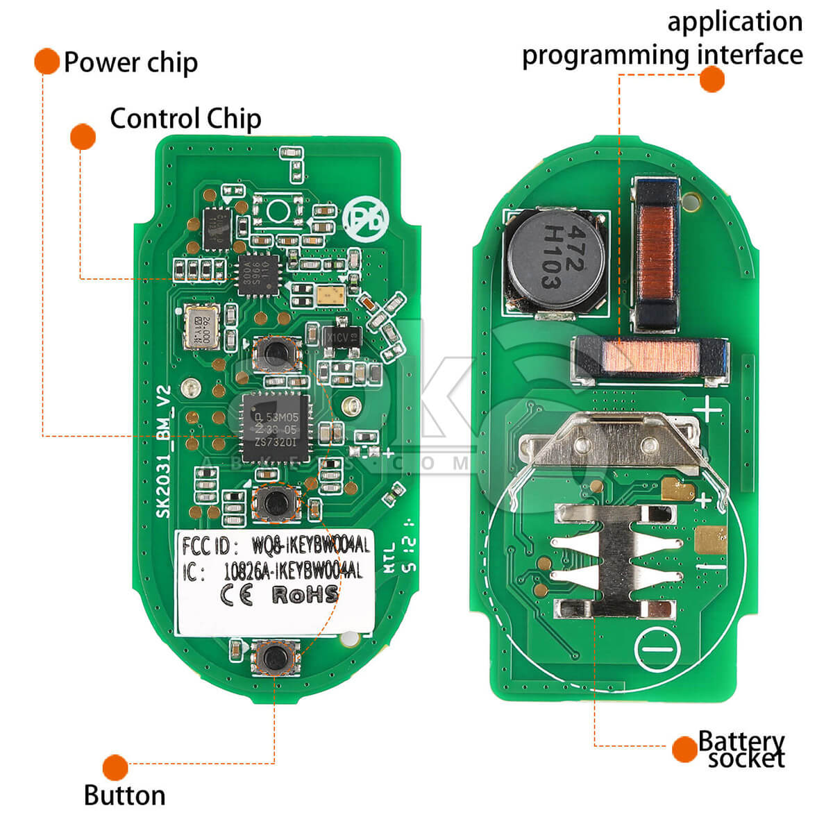 Autel Universal Smart Key 3Buttons Bmw Style IKEYBW003AL   ABK 4478 IKEYBW003AL   ABKEYS
