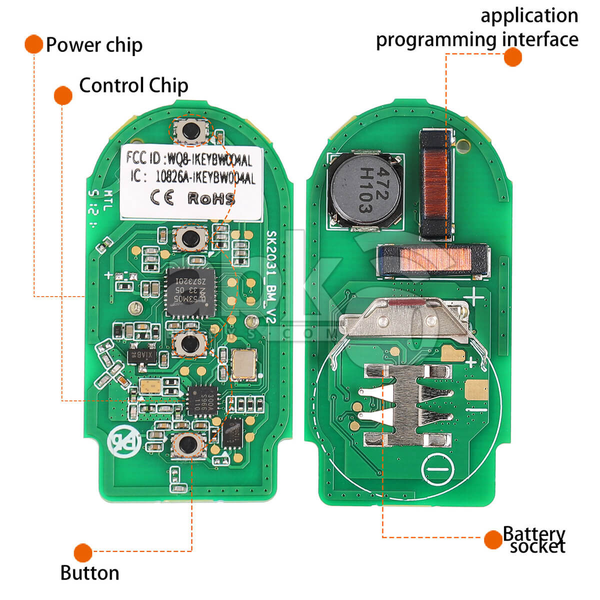 Autel Universal Smart Key 4Buttons Bmw Style IKEYBW004AL   ABK 4478 IKEYBW004AL   ABKEYS