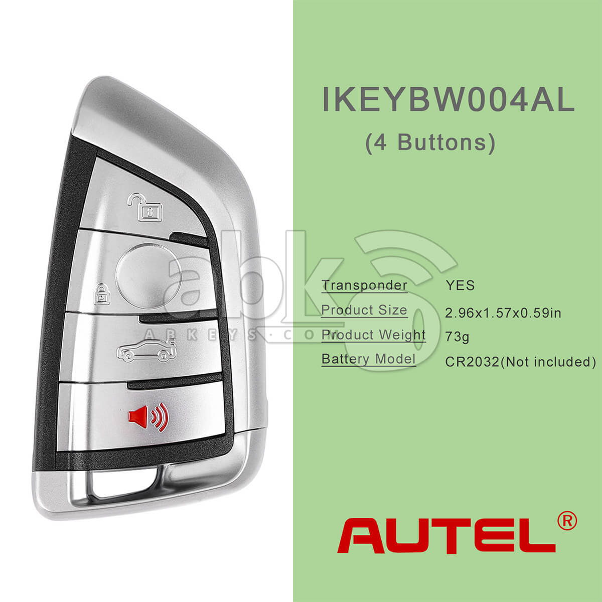 Autel Universal Smart Key 4Buttons Bmw Style IKEYBW004AL   ABK 4478 IKEYBW004AL   ABKEYS