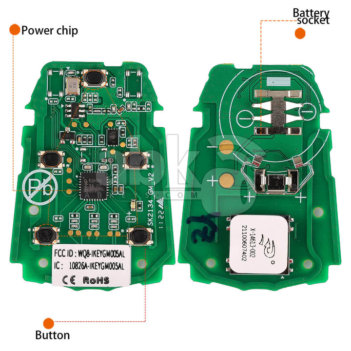Autel Universal Smart Key 4Buttons Cadillac Style IKEYGM004AL - ABK-4478-IKEYGM004AL - ABKEYS.COM