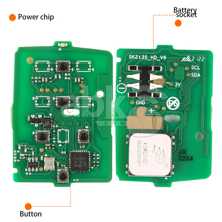 Autel Universal Smart Key 5Buttons Honda Style IKEYHD005AL - ABK-4478-IKEYHD005AL - ABKEYS.COM