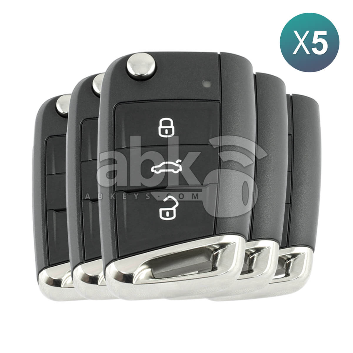 Volkswagen Golf7 Tiguan 2013+ Remote Key 5Pcs Offer 3Buttons 433MHz HU66 5G0 959 753   ABK 4486 OFF5