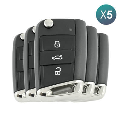 Volkswagen Golf7 2013+ Clé Intelligente 3Boutons 5G0959753AD 434MHz Keyless Go 5 pièces Lot