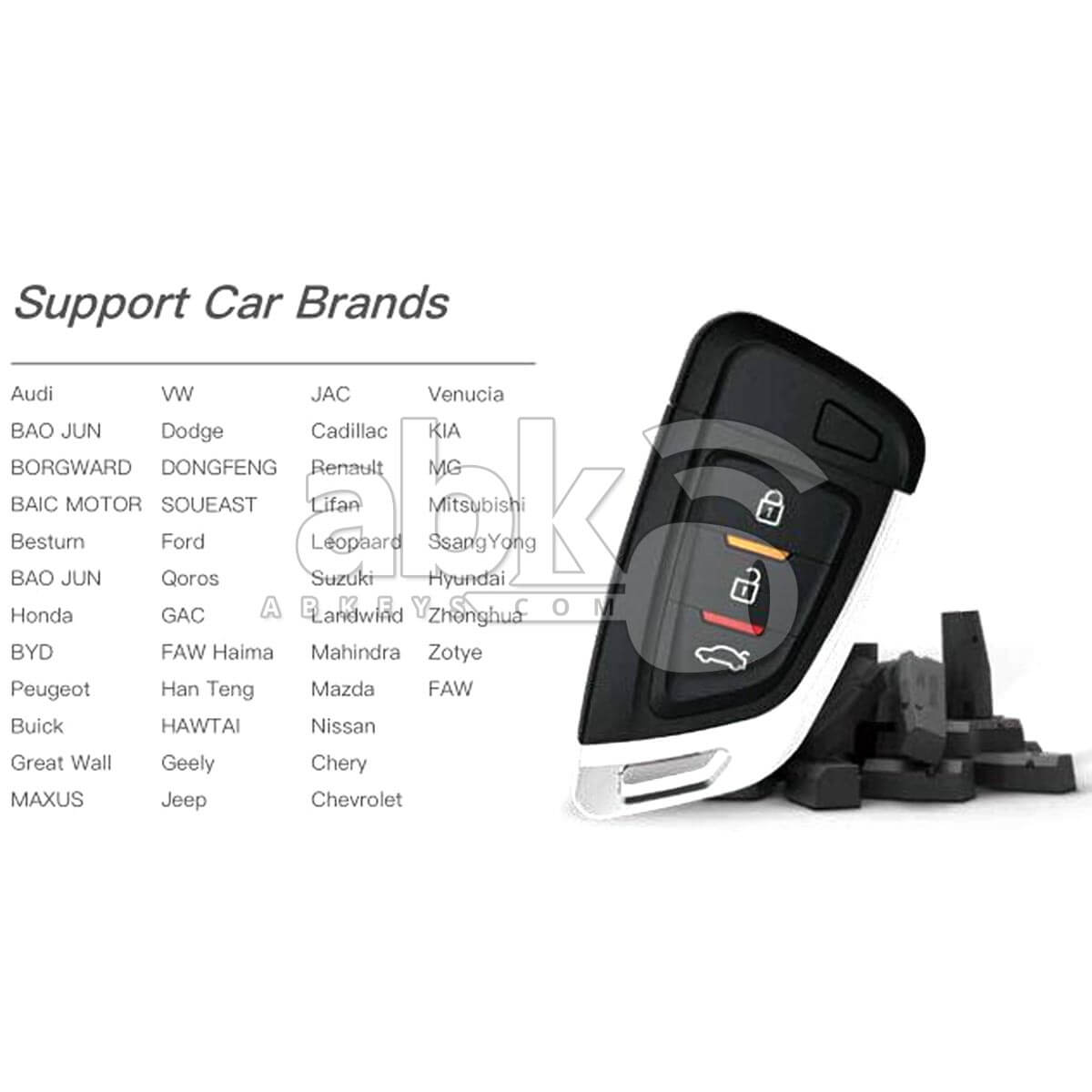 Xhorse Universal Smart Key XSCS00EN Hyundai Style 4Buttons   ABK 4488 XSCS00EN   ABKEYS