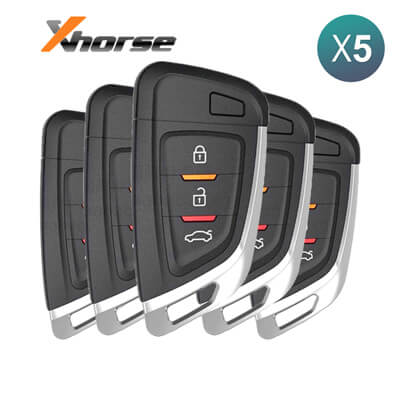 Xhorse Universal Smart Key XSKF01EN BMW Style 3Buttons 5Pcs Bundle - ABK-4488-XSKF01EN-OFF5 -