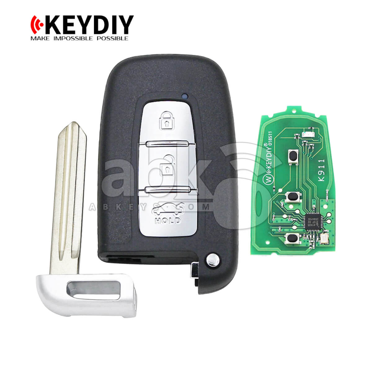 KeyDiy KD Universal Smart key ZB Series Hyundai Type With 3Buttons ZB04 3   ABK 4499 ZB04 3  