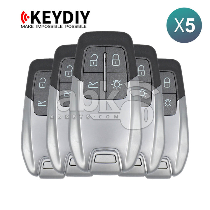 KeyDiy KD Universal Smart key ZB Series Alfa Romeo Type With 4Buttons ZB06 5Pcs Bundle -
