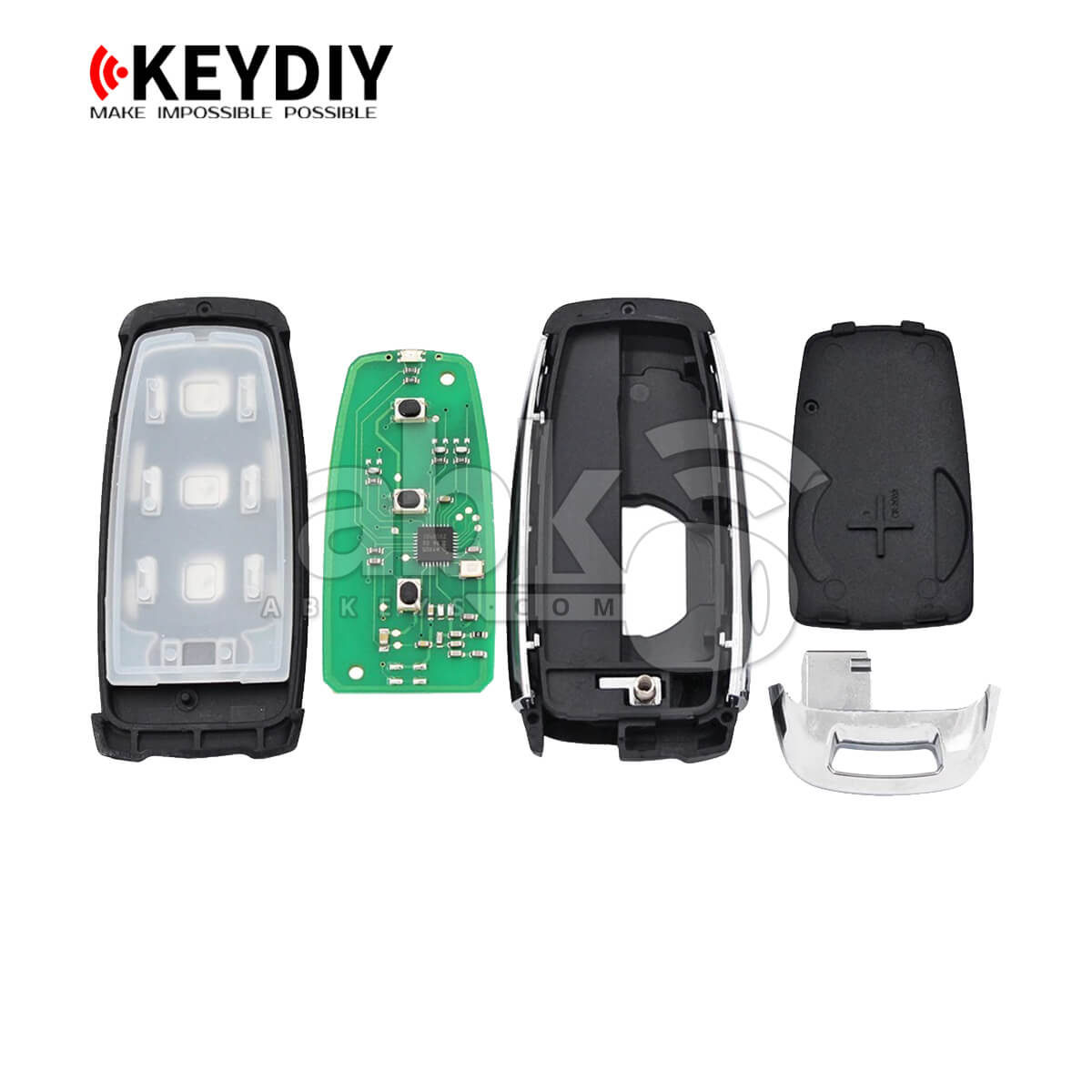 KeyDiy KD Universal Smart key ZB Series Audi Type With 3Buttons ZB08 3   ABK 4499 ZB08 3  