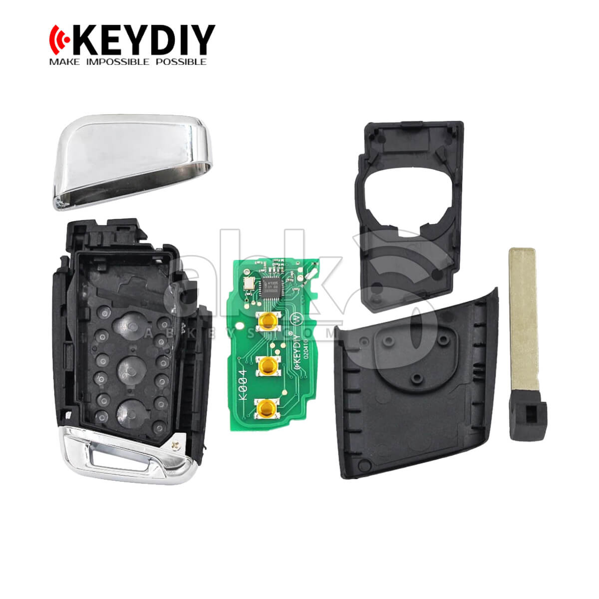 KeyDiy KD Universal Smart key ZB Series Volkswagen Type With 3Buttons ZB17 - ABK-4499-ZB17 -