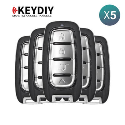KeyDiy KD Universal Smart key ZB Series Chrysler Type With 4Buttons ZB27 5Pcs Bundle