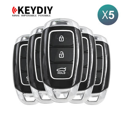 KeyDiy KD Llave Inteligente Universal Serie ZB Tipo Hyundai Con 3Botones ZB28 5 Uds Lote