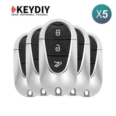 KeyDiy KD Clé Intelligente Universelle Série ZB Type Benz Avec 3Boutons ZB29-3 5 pièces Lot