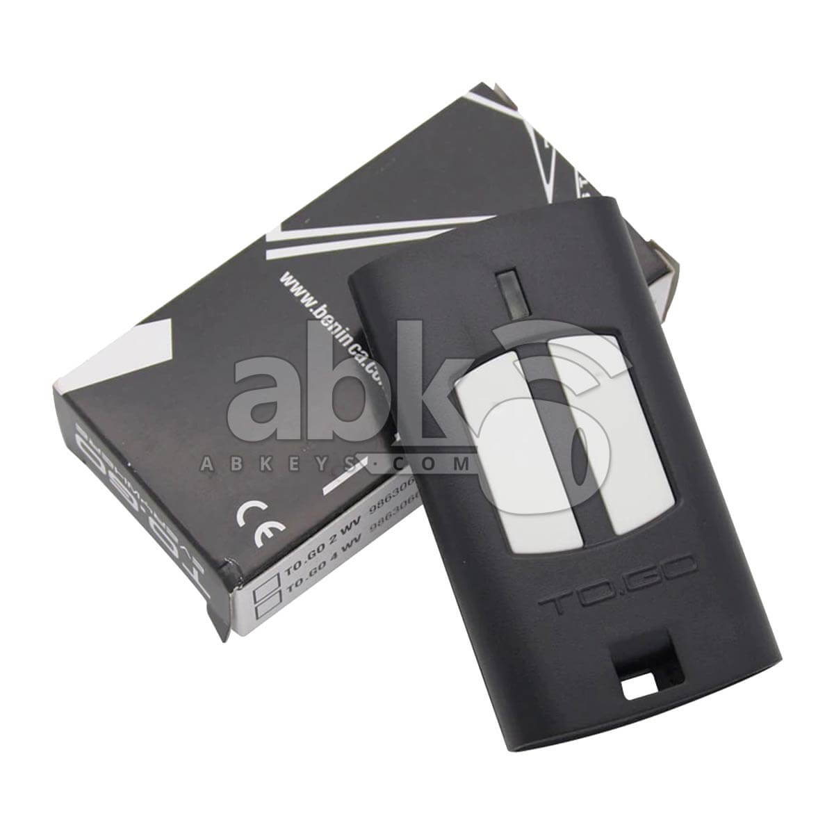 Beninca To Go 2WV Remote Control 2Buttons 433MHz Rolling Code - ABK-45-02 - ABKEYS.COM