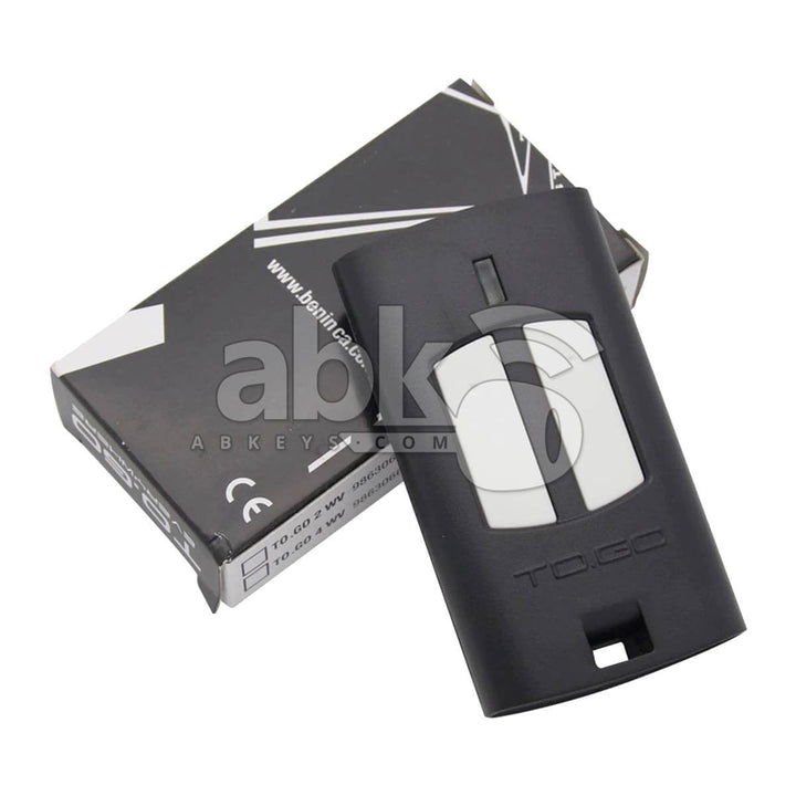 Beninca To Go 2WV Remote Control 2Buttons 433MHz Rolling Code - ABK-45-02 - ABKEYS.COM