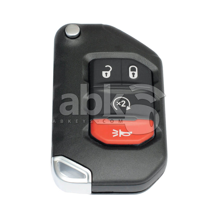 Genuine Jeep Wrangler 2018+ Smart Key 4Buttons 68416784AA 433MHz OHT1130261 Keyless Go - ABK-4521 -